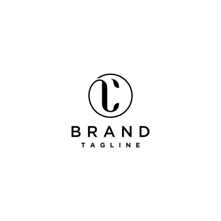 Vector diseño de logotipo de monograma c inicial elegante y minimalista en un círculo