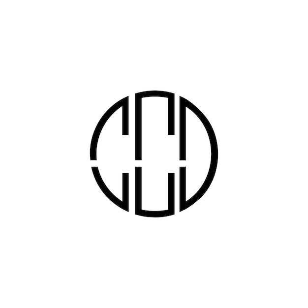 Diseño del logotipo del monograma del círculo CCD