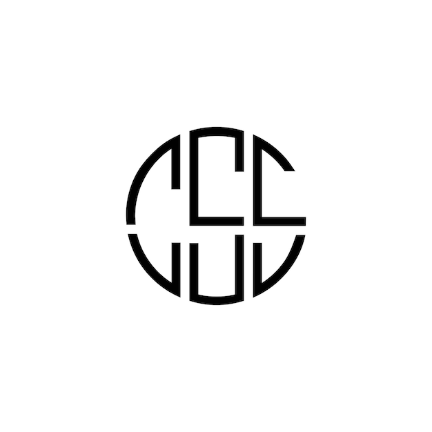 Diseño del logotipo del monograma del círculo CSS
