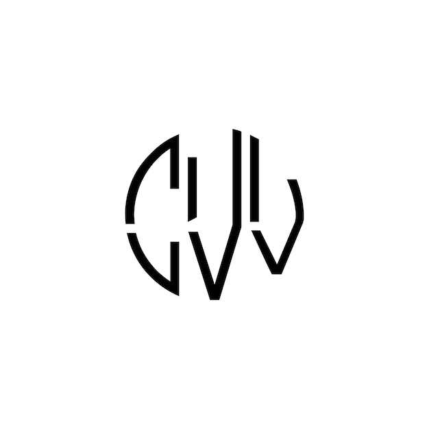 Diseño del logotipo del monograma del círculo CVV