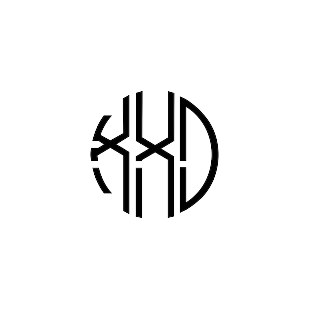 Diseño del logotipo del monograma del círculo XXD