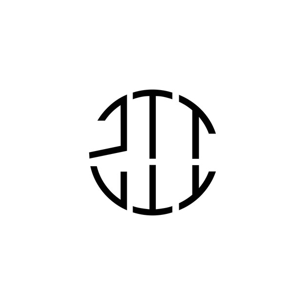 Diseño del logotipo del monograma del círculo ZII