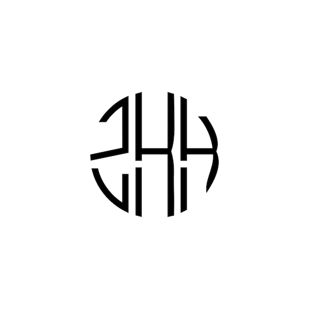 Diseño del logotipo del monograma del círculo ZKK