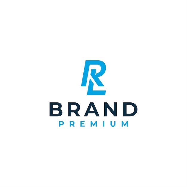diseño de logotipo de monograma de combinación de letras iniciales rl