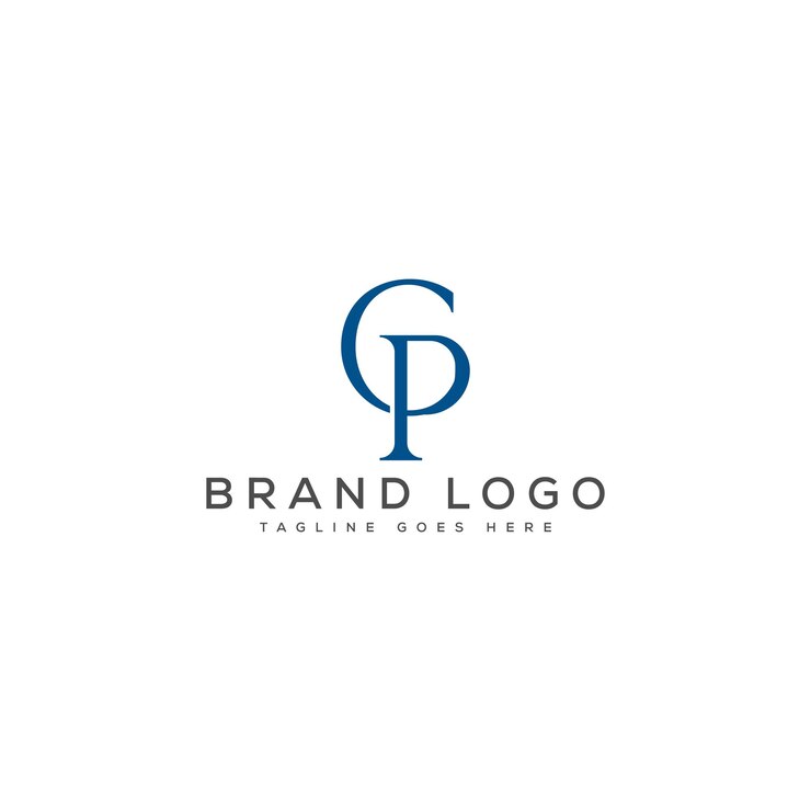 Vector diseño del logotipo del monograma cp