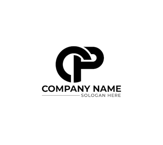 Diseño del logotipo del monograma CP