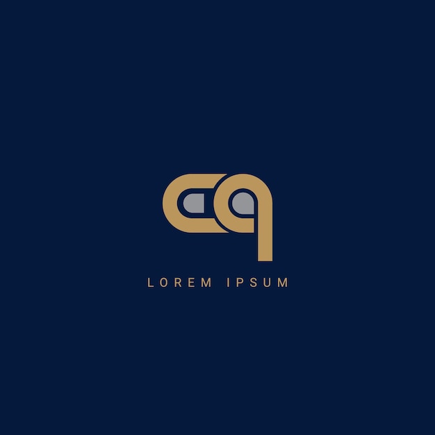 Diseño del logotipo del monograma CQ