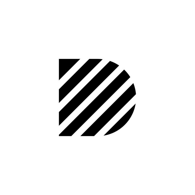 Diseño de logotipo de monograma D moderno