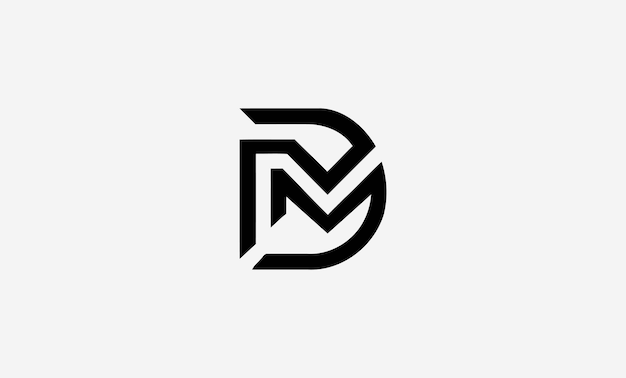 diseño de logotipo de monograma dm