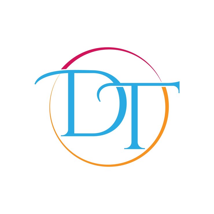 Vector diseño del logotipo del monograma dt