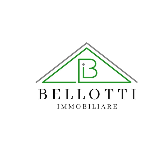 Diseño del logotipo del monograma de la empresa inmobiliaria de lujo IB Bi