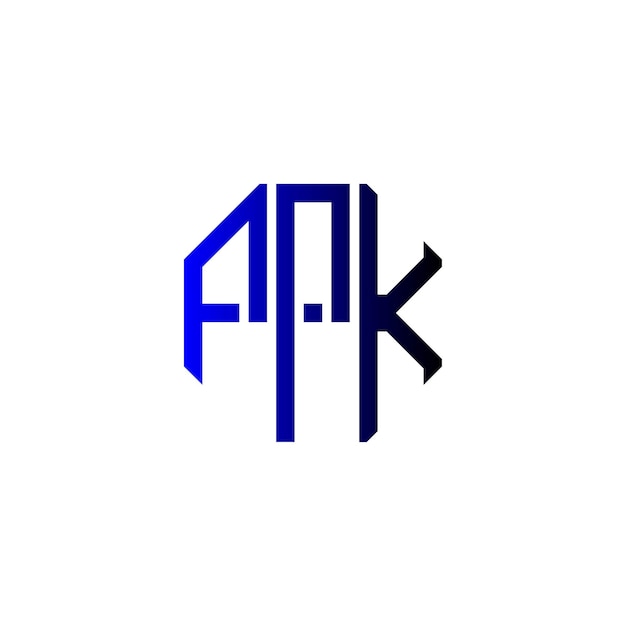 Diseño del logotipo del monograma del espacio negativo atemporal minimalista moderno inicial de PPK