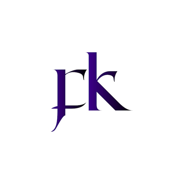 Diseño del logotipo del monograma fk