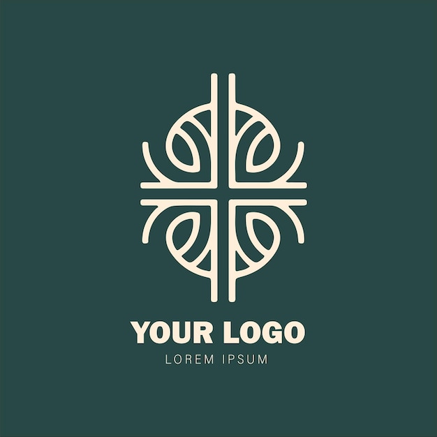 diseño de logotipo monograma y flores ornamentales adecuadas para su uso como icono de su negocio