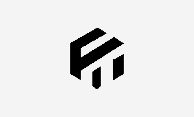 diseño de logotipo de monograma fm