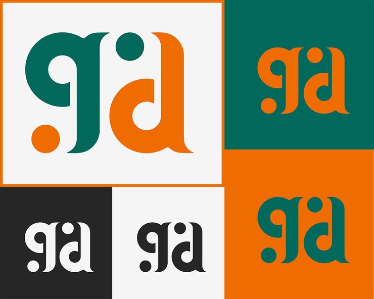 Diseño del logotipo del monograma de GD