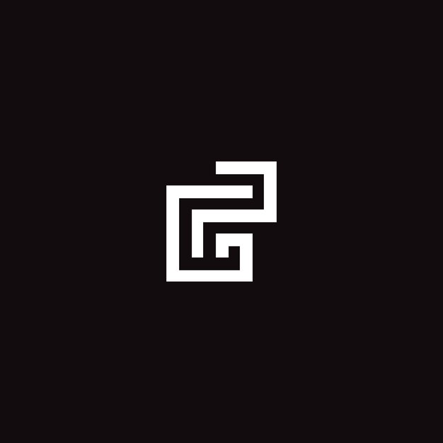 Diseño del logotipo del monograma geométrico GP