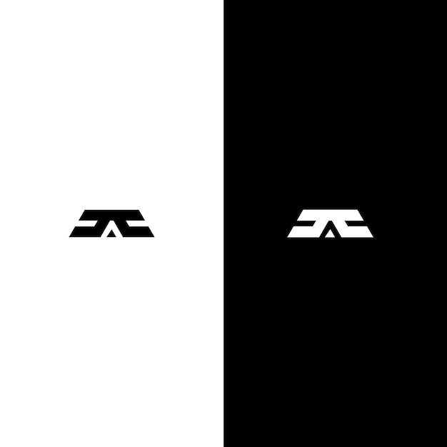Diseño del logotipo del monograma geométrico