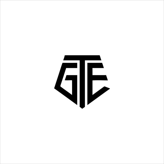 Diseño del logotipo del monograma gte