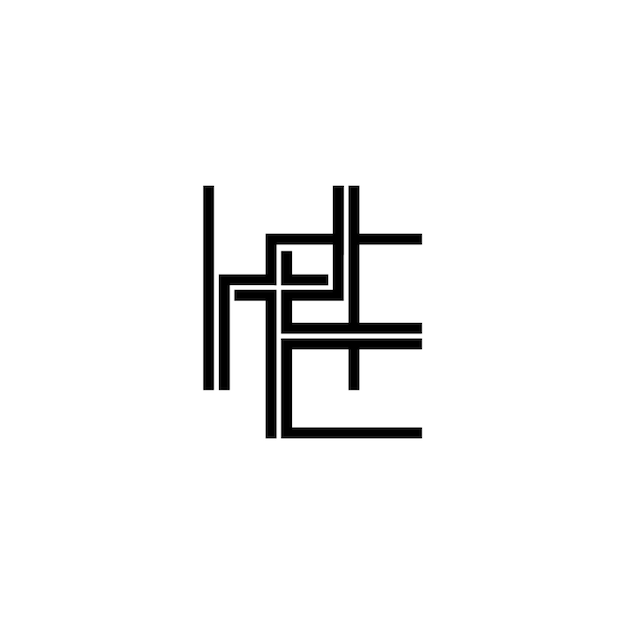 El diseño del logotipo del monograma HE, la letra, el texto, el nombre, el símbolo, el logotipo monocromático, el carácter alfabético, el logo simple.