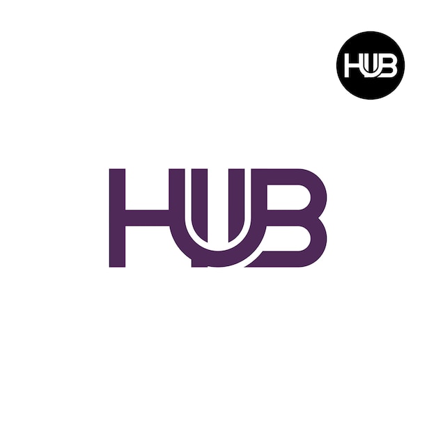 Diseño de logotipo con monograma hub de letras