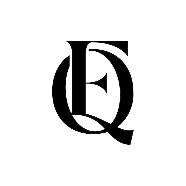 Vector diseño de logotipo de monograma inicial eq diseño de logotipo de moda de letras de lujo moderno qe