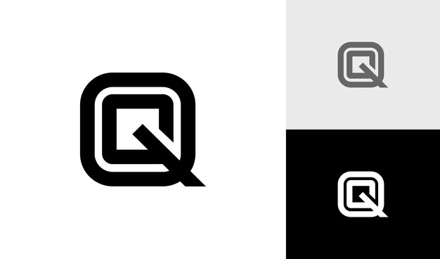 Diseño de logotipo de monograma inicial de letra QG