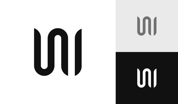Diseño de logotipo de monograma inicial de letra SW