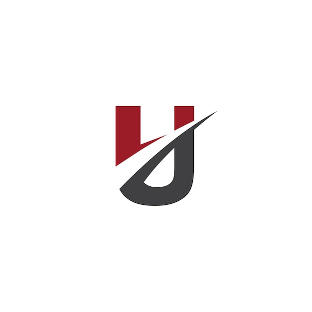 Diseño del logotipo del monograma inicial de la letra U