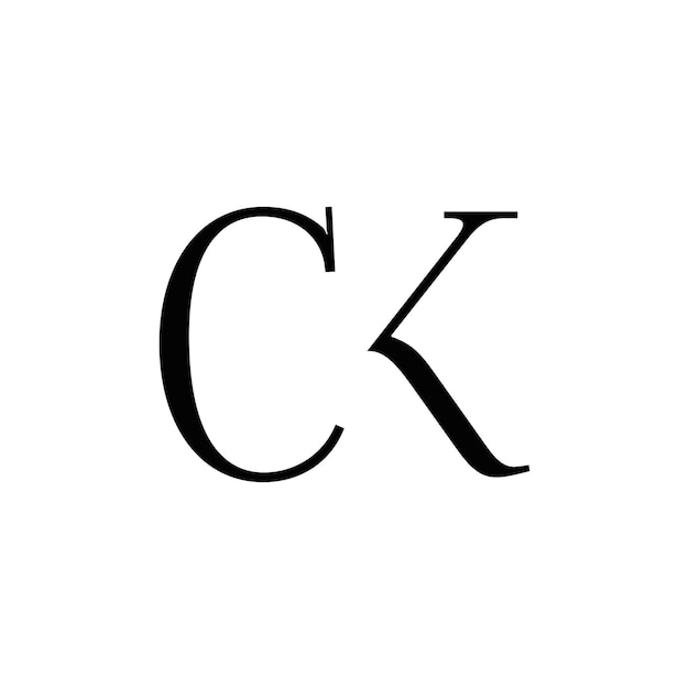 Diseño de logotipo de monograma de iniciales CK abstracto, icono para negocios, plantilla, simple, elegante