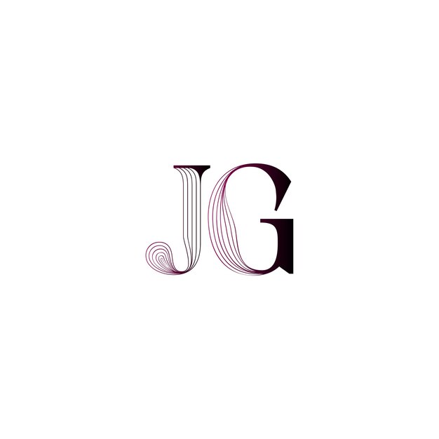 diseño del logotipo del monograma jg