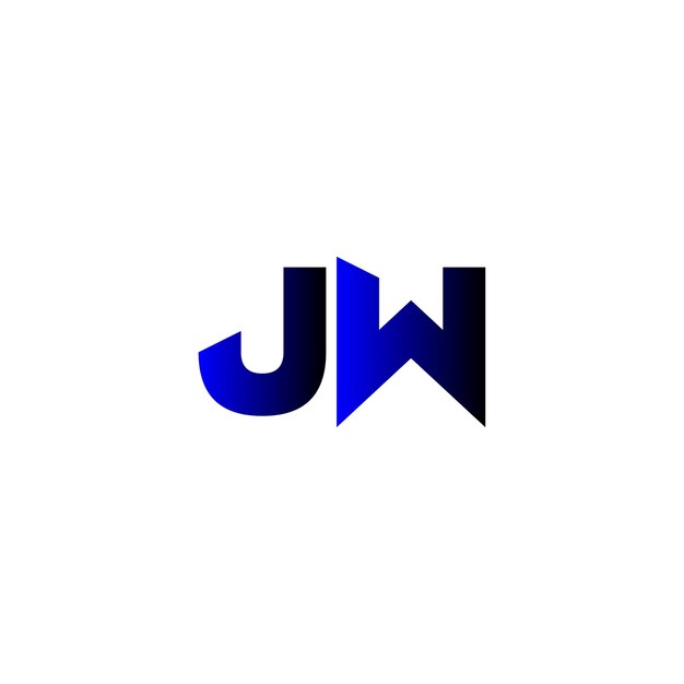 Vector diseño del logotipo del monograma jw