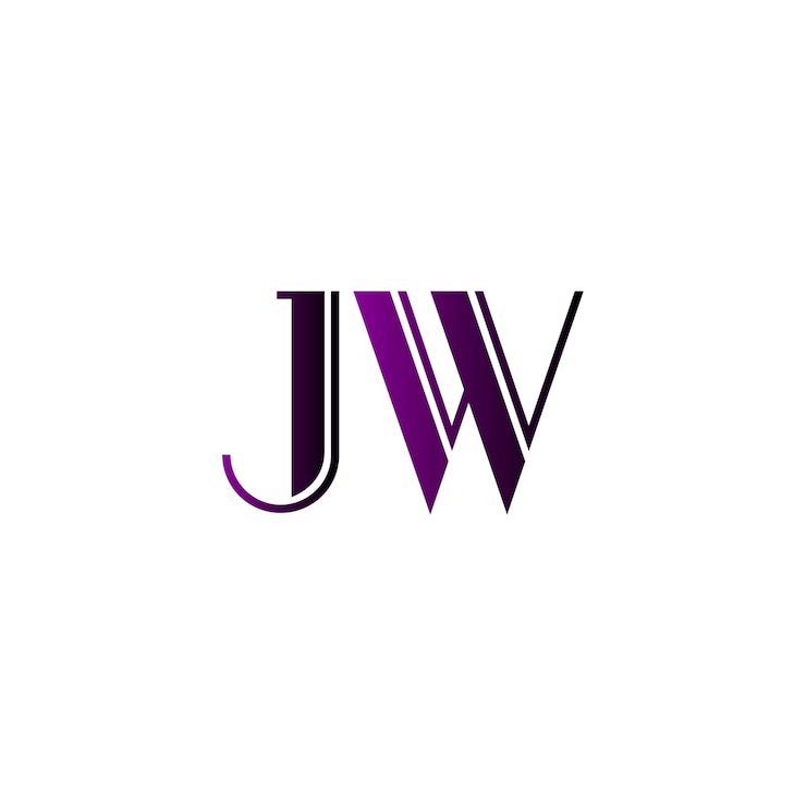 Vector diseño del logotipo del monograma jw
