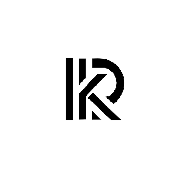 Diseño del logotipo del monograma KR