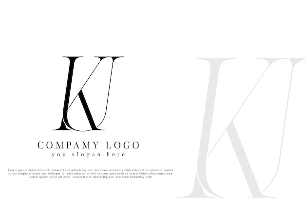 Diseño del logotipo del monograma de KU