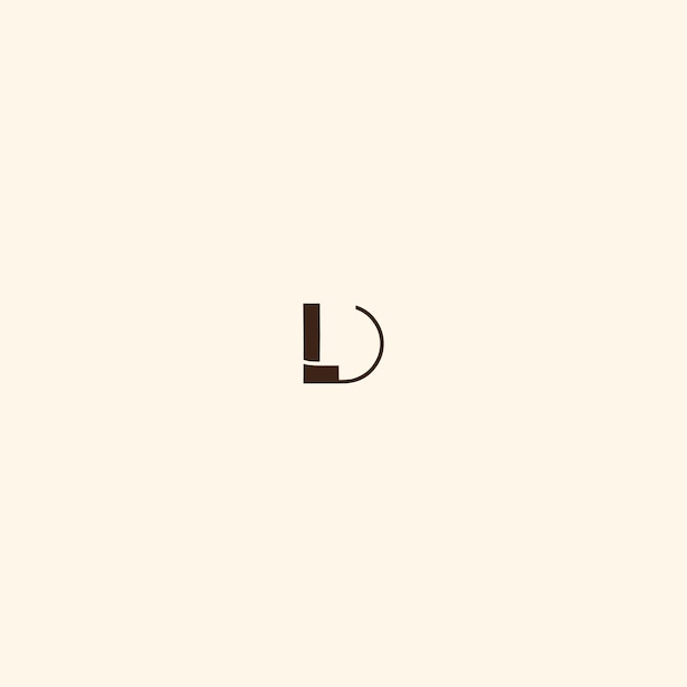 Diseño del logotipo del monograma LD