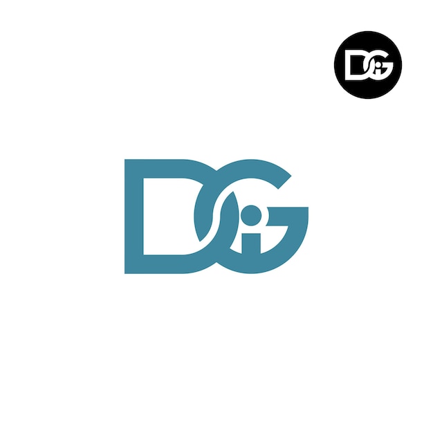 Diseño de logotipo con monograma de letra DGI