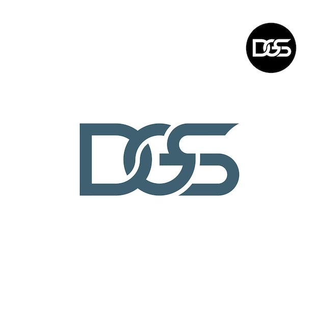 Diseño de logotipo con monograma de letra DGS