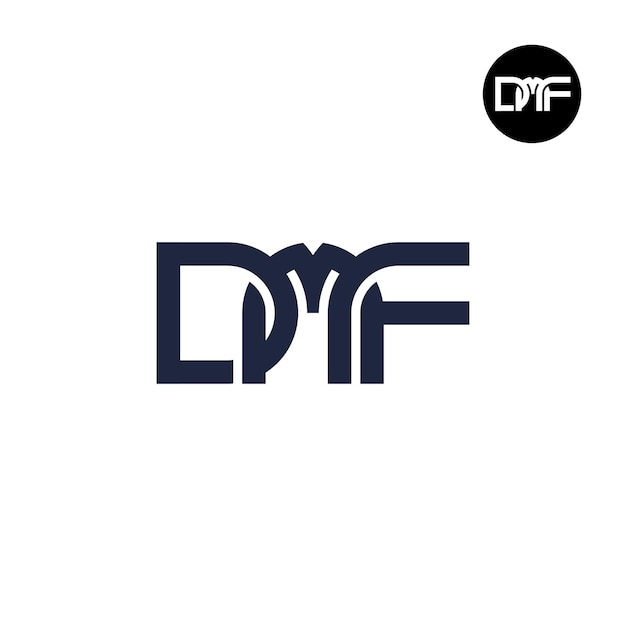Diseño de logotipo monograma letra DMF