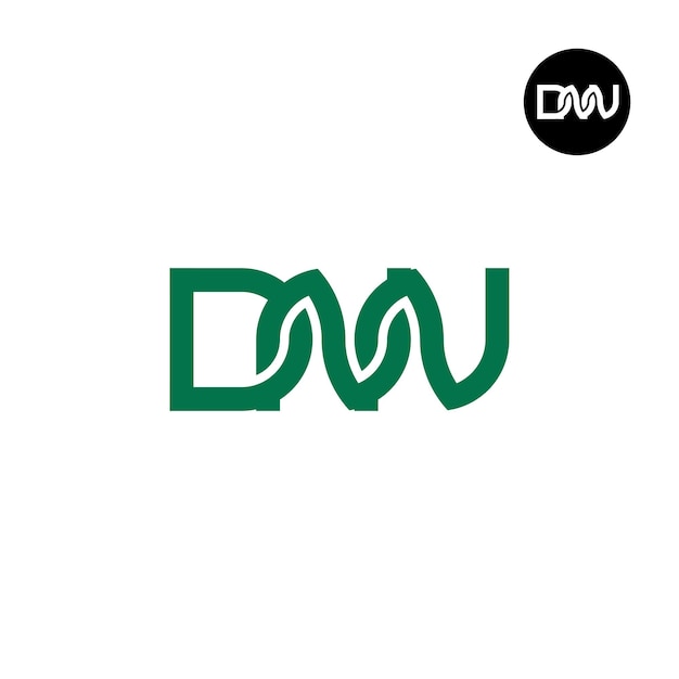 Diseño de logotipo con monograma de letra DNN