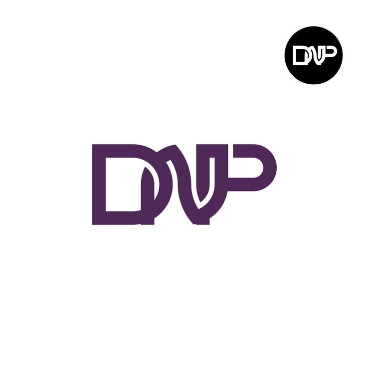 Vector diseño de logotipo con monograma de letra dnp
