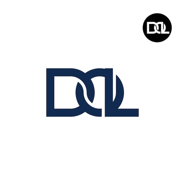 Diseño de logotipo con monograma de letra DOL