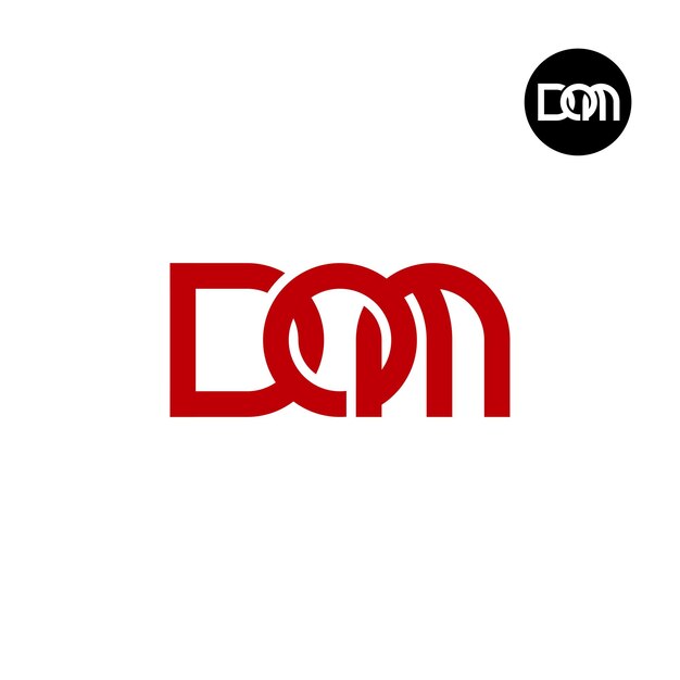 Diseño de logotipo monograma letra DOM