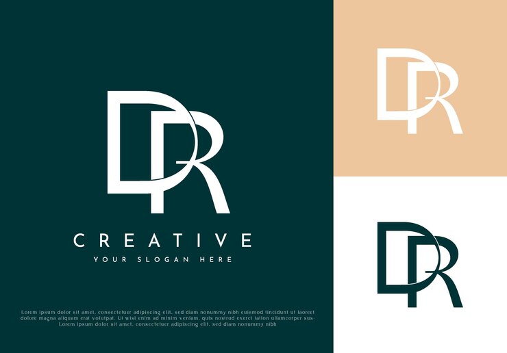 Vector diseño de logotipo de monograma de letra dr minimalista para marca personal