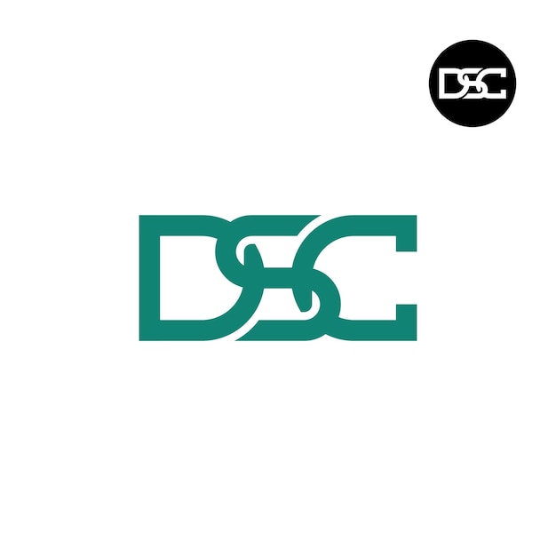 Diseño de logotipo con monograma de letra DSC