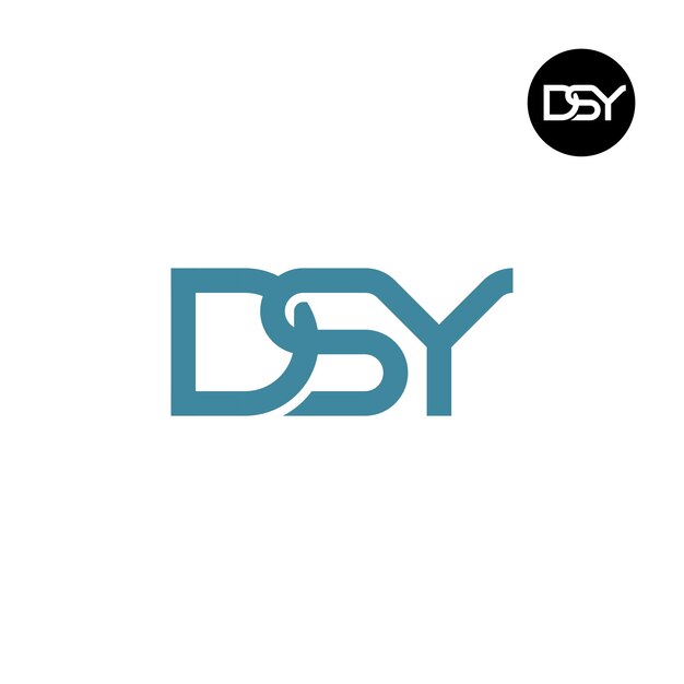 Diseño de logotipo monograma letra DSY