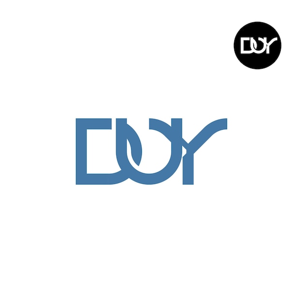 Diseño de logotipo con monograma de letra DU