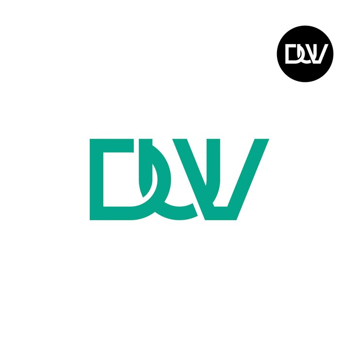 Vector diseño de logotipo con monograma de letra duv