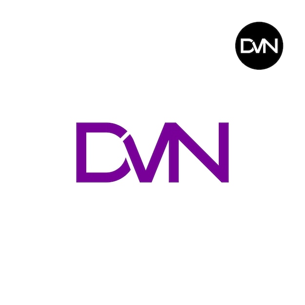 Diseño de logotipo con monograma de letra DVN