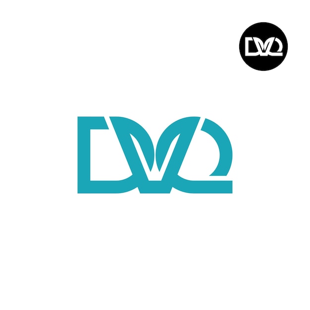 Diseño de logotipo con monograma de letra DVQ